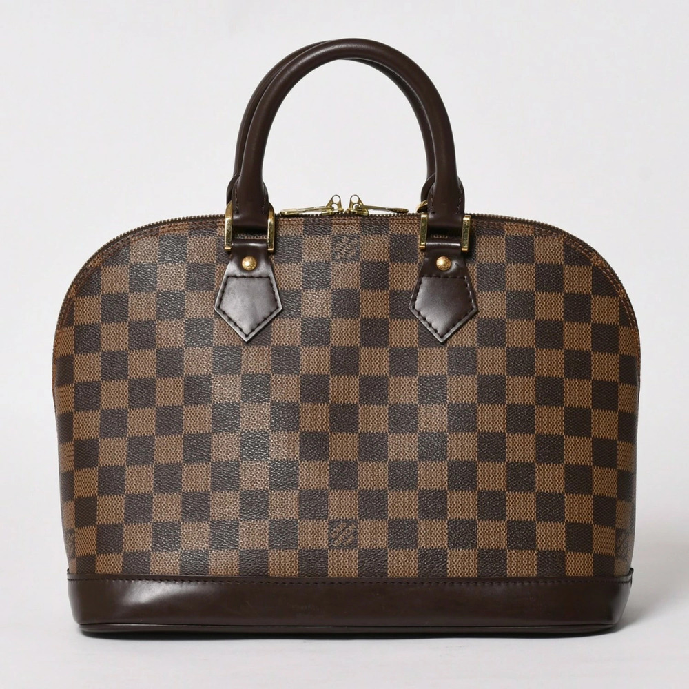 LOUIS VUITTON Alma Handbag Damier Ebene Brown